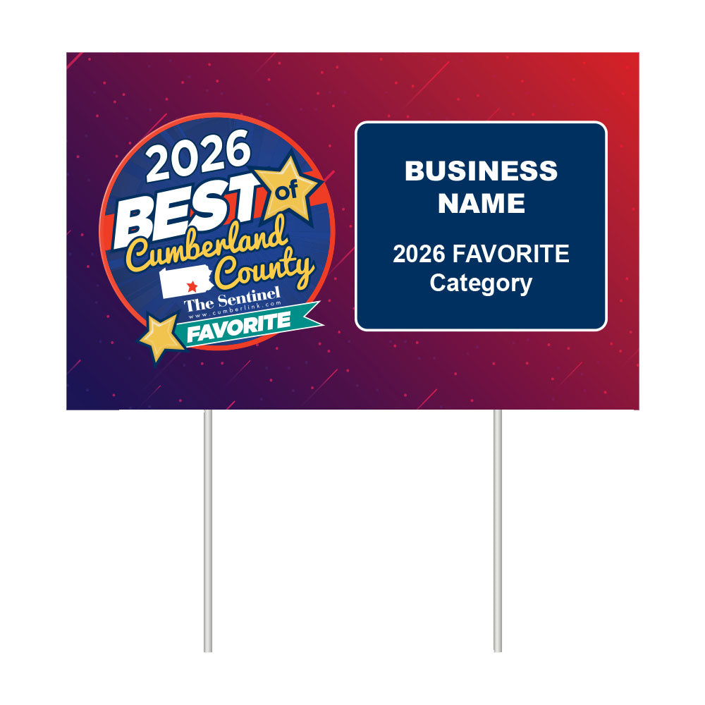 Double-Sided Yard Sign w/ Stake
