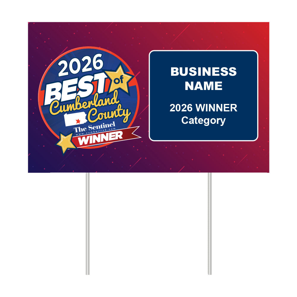 Double-Sided Yard Sign w/ Stake